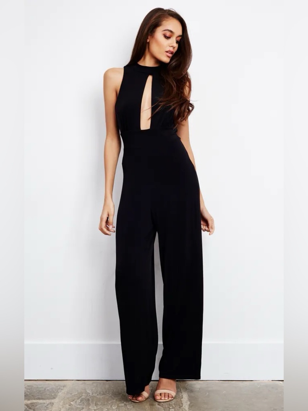 Black keyhole jumpsuit size UK 16 (US 12)